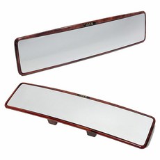 圓夢工廠 清晰廣角車用方鏡 車內夾鏡 核桃紋 30x6.5cm, 1個, 通用款, 車內鏡