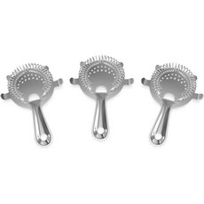 메탈 매저리 스테인리스 스틸 호손 스트레이너 4가지 칵테일 바 팩 3개, 금속 매저리 스테인리스 스틸 호손 스트레이너 4가지 칵, 1개