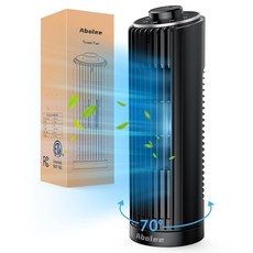 Abolee 타워 팬 7m(23피트) 책상 침실용 70° 진동 테이블 3가지 모드가 있는 스탠딩 2024 침실 가정 사무실용 33cm(13인치) 블레이드리스 팬, Abolee 타워 팬, 7m(23피트) 책상 침실용 7