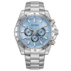 CITIZEN 星辰 藍色三眼計時石英手錶 44mm