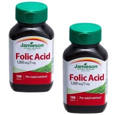 자미에슨 엽산 250mg x 100정 x 2병 영양제 생일 명절 설 추석 선물 건강관리, 2개