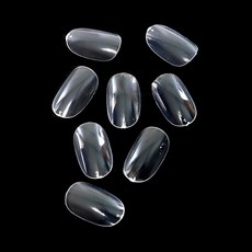 [더네일샵] 네일아트 리필팁 숏오발미니 클리어 50P 투명 네일팁 전호수, 50개, 7호