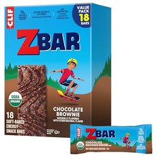 클리프 바 클리프 키드 ZBAR - 유기농 그래놀라 바 - Zbar - Chocolate Brownie - Soft-Baked Energy Snack Bars - Non-GMO, 11g, 1개