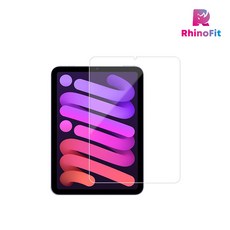라이노핏 아이패드 미니 6세대/7세대 (A17 Pro) 공용 강화유리 보호 필름 0.4mm, 1장