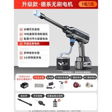 徠本無線洗車機高壓水槍，車用家用功率鋰電池清洗神器，高壓清洗機電動洗車機, 【渦輪電機】10節電池/一電一充