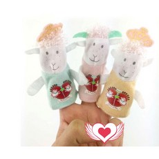 特價三入組 親親小羊手指偶 小羊手指玩偶 手偶玩具 親子玩具 嬰兒玩具 說故事玩具 教具 手指套, 1個, 3