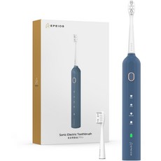 EPEIOS 에페이오스 음파 전동칫솔, 아쿠아 블루, 아쿠아 블루, 1개