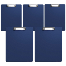 원오피스 컬러 PS 클립보드 A4, 5개입, 네이비