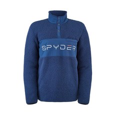 Spyder 남성용 액티브 스포츠 비스타 스냅 플리스 풀오버 티 데님 M
