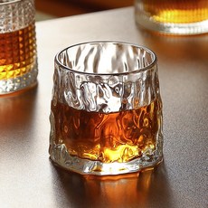 Skyciky 위스키 온더락잔 양주잔 크리스탈 글라스 보석무늬 고급 잔, 1개