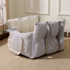 寵物車用外出包 小型犬貓咪安全座椅車用墊, 【冰絲材質】雲憩灰-適用20斤內,正常規格, 1個