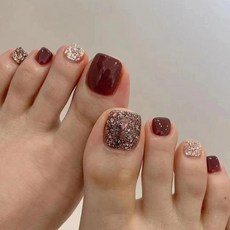 발톱 붙이는 패디 큐어 팁 네일아트 외출 F043 예쁜 촬영시 간편하게, 1개