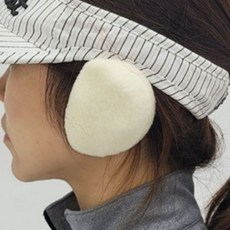 털귀마개 겨울철 아웃도어 남녀공용 똑딱이 방한 귀마개, 화이트-S