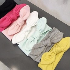 (당일출고) 베이비 무지 리본 헤어밴드 3-18개월 신생아 아기선물 아기코디