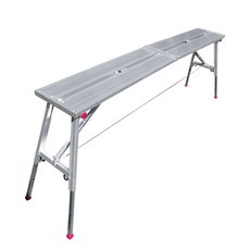 GOOD-SSE 굳세 접이식 우마사다리 400X1600 알루미늄 다리높이조절 도배 TL4016, 1개