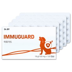 닥터바이 이뮤가드 강아지 기관지 영양제 호흡기 면역 케어 기침 콧물, 1세트, 면역/항산화, 120정
