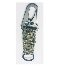 야외 Paracord 로프 키 체인 EDC 서바이벌 키트 코드 매는 밧줄 하이킹 캠핑을위한 군사 비상 키 체인 5 색 도매, 카무 그린, 1개