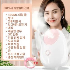 촉촉한 피부 스티머 페이셜 헤어 안면 스팀 페이스, 화이트, 기본 모델명/품번