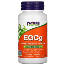 NOW Foods EGCG 녹차 추출물 400mg 베지 캡슐 90정, NOWFoodsEGCG녹차추출물400mg베지캡슐90정, 1개