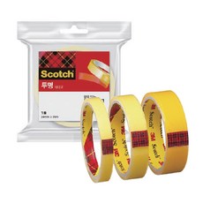 3M 스카치 다용도 투명테이프 550R 리필 3인치 코어 24mmx20M, 단품, 단품
