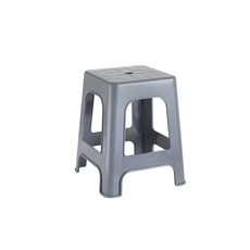 더플러그 의자/플라스틱 의자/사각/원형/회전의자, 사각높은의자, 회색, 1개