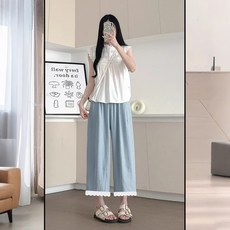 천하오 임산부 9부 레이스 롱팬츠 빅사이즈 E007