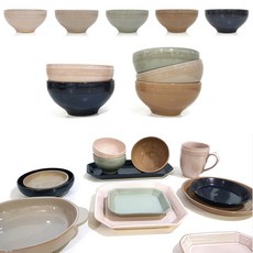 윤도자기 다인 국대접 국그릇 국내생산 도자기 홈세트 도자기 그릇 파스텔 접시, 청옥 국대접, 1개