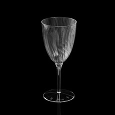 일회용 플라스틱 빗살무늬 와인잔 240ML 64입, 1개