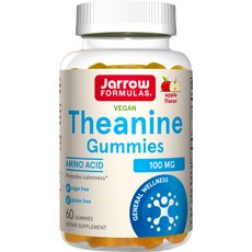 Jarrow FORMULAS 賈羅公式 茶胺酸無糖軟糖 蘋果風味 100mg, 60顆, 1罐