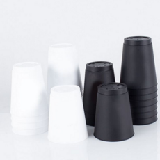 스포츠 컵 쌓기 교육용 놀이용 스태킹 컵 쌓기 완구 플라스틱 성인 단체용 취미용 순발력 실내용 학습용, 아이보리토끼, 블랙