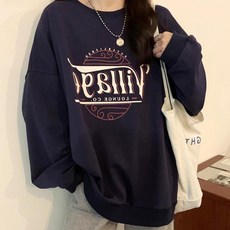 프린팅 맨투맨 6종 오버핏 여성 캐주얼 티셔츠 스웨트