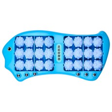 足底按摩滾輪 凸點穴位刺激 舒緩疲勞 可愛魚造型矽膠材質, 藍色, 無型號