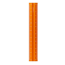 델리 누사인 알루미늄 직자 휴대용 양면 눈금자 15cm, 오렌지, 2개