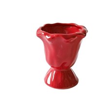 玫瑰花水果叉套裝 不銹鋼兒童安全 附紅色花瓶, 紅花瓶, 1個