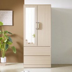 솜씨방가구 라온장롱 거울형 투서랍장, 매플