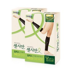 동국제약 의료기기허가 압박용밴드 센시안 메디슬리머 릴렉스 종아리형 붓기제거 혈액순환, S, 2개