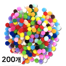 펴나나다 30mm 컬러 폼폼이 색방울, 200개, 랜덤발송