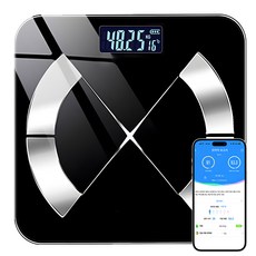 SEVOREN 스마트 체중계 체성분 체지방 인바디체중계 정밀측정 가정용체중계, 블랙, 1개, 블루투스