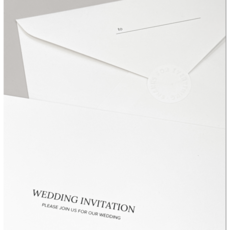 심플 레터링 청첩장봉투+스티커, 명조체, 봉투20장+스티커20장