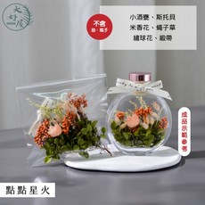 大好屋 浮游花 5送1乾燥花 永生花 聖誕節禮物 畢業禮物, 浮游花DIY【點點星火】,只有材料包，不含瓶子、油、鑷子