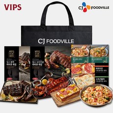 [VIPS] 빕스 버라이어티 선물세트 1호(오리지널폭립 1개+블랙폭립 1개+피자 2종+볶음밥 2종), 1.635kg, 1세트