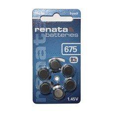 Renata 助聽器電池, 1個, ZA675 PR44 675