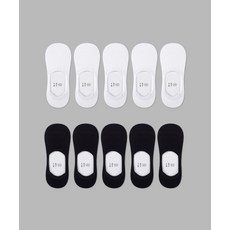 IL--GNG-CHIL [10PACK 팩] 1507 페이크 삭스(실리콘 처리) _ 스노우 화이트/블랙, 스노우화이트 5팩+블랙5팩