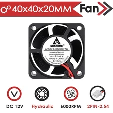 Gdstime 4020 팬 24V 5V 냉각 듀얼 볼 3D 프린터 2PIN 브러시리스 축류 미니 CPU 쿨러, 03 12V H 2Pin2.54, 02 1Pcs 4020 fan, 01 China Mainland