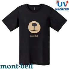 台灣黑熊 日本 mont-bell 女款 Wickron 熊臉 短袖排汗衣 抗UV