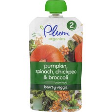 플럼오가닉스 어린이 스무디, 시금치 + 호박 + 병아리콩(Spinach + Pumpkin + Chickpea), 99g, 1개