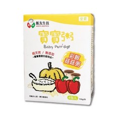 飯友 農純鄉 寶寶粥150gx4入/盒 (滿分鮭魚/貝貝吻魚/南瓜小雞/番茄小牛/蘋果小豬/彩椒菇菇) 即食粥 副食品, 1個