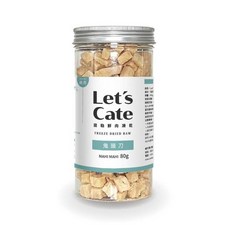 Let's cate 凱勒鮮肉凍乾-60度急速冷凍 狗貓零食, 1個, 鬼頭刀 80g