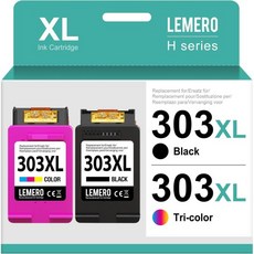 Lemero 레메로 545XL 546XL 카트리지 캐논 프린터 호환 545 546 XL 멀티팩 PG-545 CL-546 픽사 MX495 TS3350 TS3150 TS3151 M, 303 XL Black/303 XL Colour