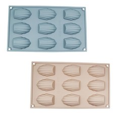 2 Pack Chocolate Molds 9-Cavities Silicone Shell Mold for Chocolate Candy Cake Decoration Jelly, 2 Pack Chocolate Molds,9-Cavit